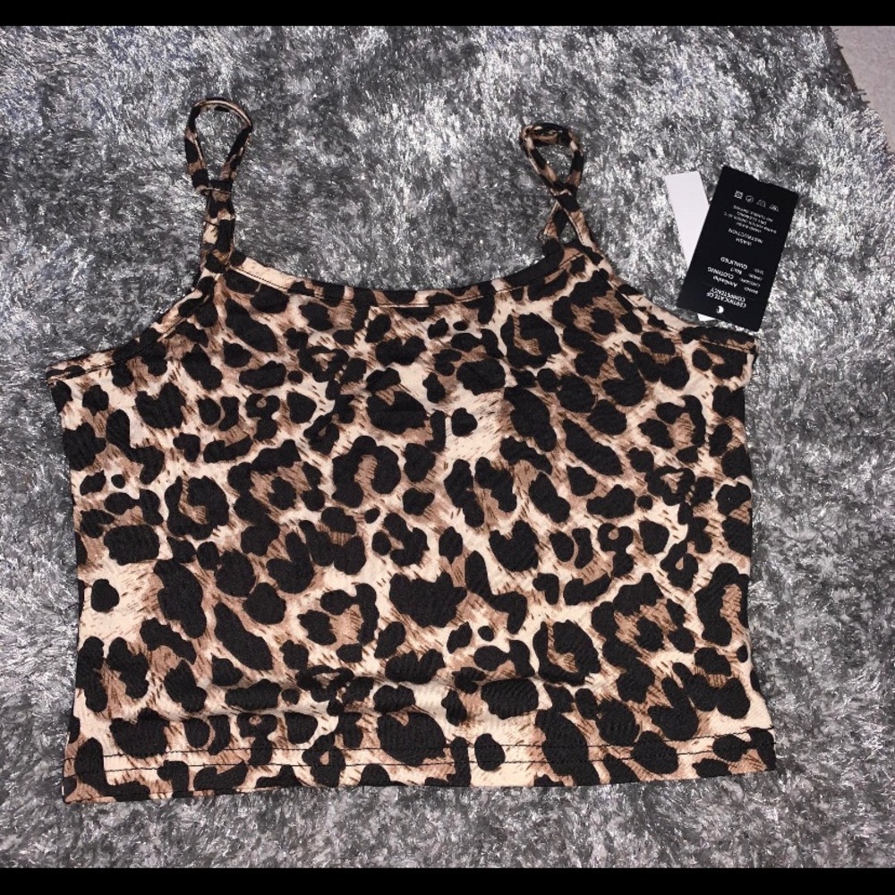 Cheetah Print cropped tank